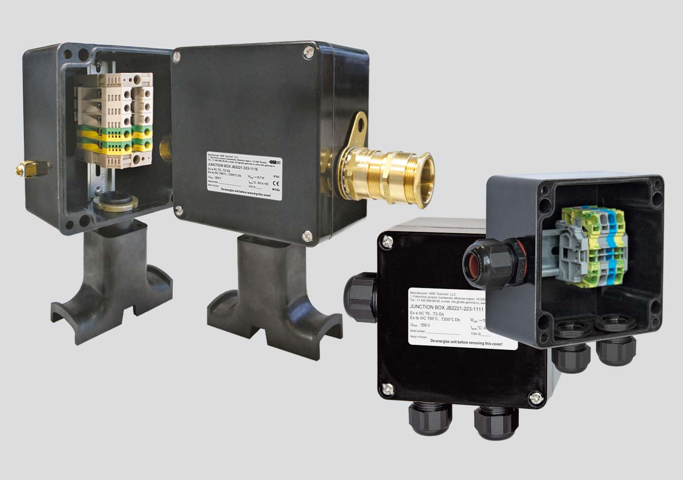 Junction Boxes for Connection of Heating Cables with Mineral Insulation